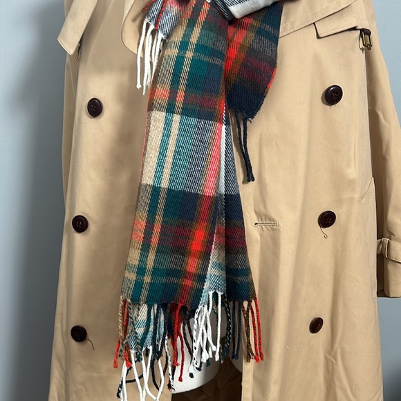 J crew plaid rectangular scarf with fringes - gently used - Picture 11 of 16